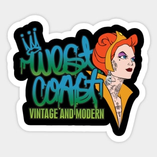 Chola Teela West Coast Vintage Modern Sticker